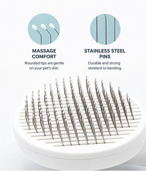 Self-Cleaning Pet Grooming Brush for Cats & Dogs